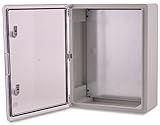 Caja de plástico ABS BOXEXPERT Caja de control de la flota IP65 gris/transparente (ABS, 500x400x175mm con puerta transparente)