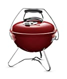 Weber Smokey Joe Premium Barbacoa de Carbón, con asa para transportar, 37 cm, Crimson Red 1123004