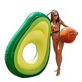 Flamingueo Flotador Aguacate - Colchoneta Piscina, Hinchables para Piscina, Colchoneta Playa, Flotadores Piscina, Pelota Hinchable, Flotadores Adulto, Colchoneta Hinchable (160 x 125 cm)