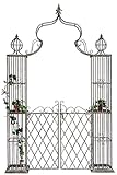 DanDiBo Pérgola con puerta, metal, 275 x 170 cm, arco redondo, pérgola 110241 de hierro forjado