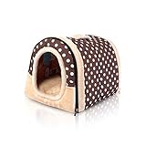 PETCUTE Casa Cama para Perros Casa para Mascotas Caseta para Perro Gato Interior con CojГ­n removible