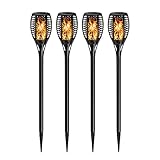 12 Luces Solares LED Luz de Jardín Crepúsculo hasta El Parpadeo de La Mañana, Antorchas de Jardín Luz Solar de Jardín Lámpara Solar Antorchas de Jardín IP65 Antorchas Solares Impermeables