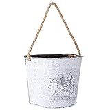 Yardwe Macetero Colgante de Metal para Colgar Pared Jardinera Vintage para Decoraciones de Pared para Interior Exteriores