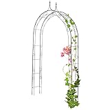 KADAX - Arco de jardín para Plantas trepadoras, Rosas, jardín, pérgola, Acero con Recubrimiento de Polvo, cenador de jardín, Resistente a la Intemperie, Tutor, Arco de Turbo, Color Negro
