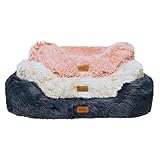 BRAIS Caseta de peluche para perros y gatos, con relleno de cojГ­n 100 % algodГіn, cesta Гєnica, original, cojГ­n extraГ­ble, suave, cГЎlida, resistente, tamaГ±o pequeГ±o, mediano y grande