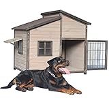 Villa para Perros de Madera Maciza Interior al Aire Libre Jaula para Perros Perrera para Perros Grandes, medianos y pequeños para Perros pequeños y Gatos Casa para Gatos (Size : XX-L)