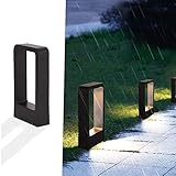 Bolardo luz poste Negra Jardin Decorativa lampara Ambiental Exterior diseno Moderna led calido aluminio Baliza Suelo focos Impermeable 7W