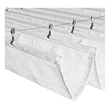 XXIOJUN-Shower Mat Cubierta De Sombra De Repuesto para Pérgola Retráctil Impermeable para Exteriores, Toldo De Vela De Sombra Wave para Cubierta De Patio con Enrejado De Pérgola De Madera