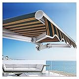 MGCD Toldo de acrílico retráctil de 8 'x 6', 100% poliéster, Puerta de Ventana, Parasol, Refugio, pérgola con manivela para café Comercial de la Calle (Size : 1.5x2m)