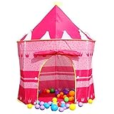 LEVEL25 Castillo Tienda Infantil Plegable para niños y niñas, Interior y Exterior, Rosa