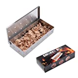 Caja de ahumado para barbacoa de gas, acero inoxidable, para ahumar, barbacoa de carbón y barbacoas de gas