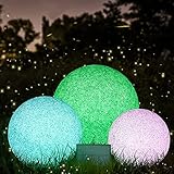 Luz Solar de Jardín Iluminación Exterior LED de Globo Lámpara Esfera con IP68 Impermeable Carga por Solar Luz Solar para Césped Piscina Patio de (30cm)