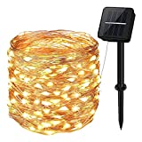 Guirnaldas Luces Exterior Solar,aifulo 20m 200 LED Cadena de Luces,8 Modos Impermeable Iluminación Decoración para Navidad,Terraza,Fiestas,Bodas,Patio,Jardines, Festivales