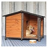 LCYDMJ Casetas para Perros De Madera Maciza, De Lujo, Refugio De Mascotas Grande Y Duradero, Protección De la Lluvia Y la Protección Solar, Es Fácil De Instala, Multi-colored, 126x169x130cm