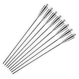 Blumfeldt Vesta 8 antorchas de jardín de aceite (acero inoxidable, decoración terraza, exteriores, mecha fibra de vidrio no se quema, 120 cm, estaca fácil fijación suelo, cierre seguridad)