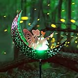 Insoiis Luces De Hadas Con Crepitar De Luna Solar, Decoración De Jardín Con Energía Solar, Luces De Camino Al Aire Libre a Prueba De Agua Para Pasarela, Camino, Patio, Césped