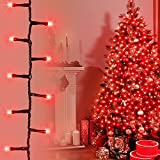 ANSIO® Luces Navidad Exterior 37.5m 1500 LED Rojo Luces árbol Navidad Compacto Racimo Interior Guirnalda Luces Perfectas para Decorar la Fiesta de Boda, el Jardín, la Ventana, Halloween