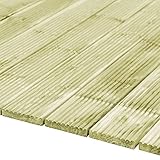 Tidyard Tablas para Terraza 48 uds Tarimas para Terraza Tarima para Exterior Jardín Piscina Suelo de Exterior Revestimiento de Suelo Madera de Pino Impregnada 6,96 m² 1m