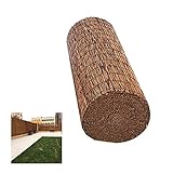 Takeashi Malla De Caña, Valla De Privacidad, Mimbre Ocultacion, Cañizo Y Brezo, Panel De Valla De Bambú, Valla De Borde Decorativo, Tejido A Mano, para Balcón, Patio, Jardín, 70 80 90 110 CM