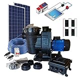 Kit Solar Bomba Depuradora de Piscina 500W 48V - Piscina limpia con Energía Solar (Estructura Paneles Tejado Teja)