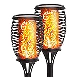 DECO EXPRESS Luces Solares Led Exterior Jardin Antorchas Efecto Fuego (2-pack)