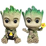 BESTZY Baby Groot Maceta, Maceta Maceta Baby, Macetas de Plantas Suculentas, Adorno de Escritorio, Maceta de Plantas con Agujero de Drenaje, Regalos para los NiÃ±os