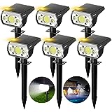 WeBeqer 64 LED Luz Solar Exterior Jardin de Alto Brillo, Luces Solares Led Exterior Jardin con Alta Tasa de Conversión Solar,Grado Impermeable IP67 Focos Led Exterior Solares para Césped,Carril,Patio