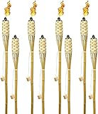 Ambientair Antorcha de bambú, Celebrar la Navidad, cumpleaños, una Boda o iluminar tu jardín en Verano. Incluye depósito de Aceite con Revestimiento de bambú. Precio por Unidad.