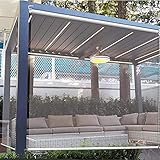 XIAOLIN Gazebo Exterior Persiana Enrollable Transparente, Partición Exterior - Impermeable, Cortinas Transparentes Pérgola Jardín Verano (Color : Clear, Size : W115xL200cm)