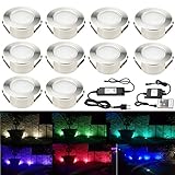 SUBOSI Ø61mm Focos de suelo LED Focos empotrados en el suelo Lámpara de pie IP67 DC12V Focos empotrables a prueba de agua Lámpara de jardín para patio al aire libre para cocina (paquete de 6)