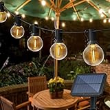 Guirnaldas Luces Exterior Solar,5.5M LED Cadena de Luz con 10+1 Bombillas IP44 Impermeable Guirnaldas Luminosas Exterior y Interior Deco para Jardín, Patio, Fiesta,Terraza (5.5M/18FT)