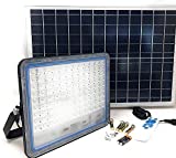AntDau71 - Foco LED exterior de 500 W con panel solar de luz blanca de 6000 K, foco solar LED con mando a distancia, material de aluminio impermeable IP67, 5000 lúmenes, energía fotovoltaica