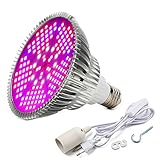 Iluminación para Plantas 100W E27 Bombillas de luz 150 Leds Grow Lamp de Interior Jardín de Efecto Invernadero y Plantas hidropónicas Full Spectrum Incluido Cable de Alimentación