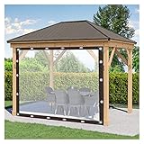 WBBML Cortinas Impermeables, Toldo Transparente Exterior, 0.12mm Lona Transparente Impermeable for Pérgola, Porche, con Ojales (Color : Clear, Size : 1.5x2m)