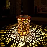 Farol Solar Exterior, TOGAVE Linterna Solar Exterior Jardin IP44 Impermeable LED Farolillos Solares Exterior Decoracion para Interiore / Exteriore, Terraza, Camino, Mesa, Patio, Porche - Blanco Cálido