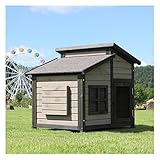 LCYDMJ Casetas para Perros De Madera Maciza al Aire Libre, Cabina De Lujo Lluvia Y Protección Solar, For Mascotas Grandes Y Medianas, Fácil De Instalar (Size: 130x141x149cm), Multi-colored