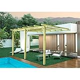 Pérgola Adosada de Madera Maciza Modelo Oviedo Maderland 600x300 cm