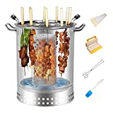 GXLX Black Barbacoa Carbón Barril de Barbacoa Sin Humo Interior BBQ para el Hogar