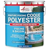 Arcane Industries - Pintura impermeable para piscinas y estanques, color azul cielo ral 5015-20 kg (hasta 65 m2 para 2 capas)