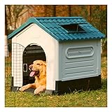 Casetas para Perros Refugio De Plástico para Mascotas con Ventanas Y Puertas, Perreras Grandes para Gatos Y Perros Grandes, Medianos Y Pequeños, con Piso Elevado, Fácil De Armar (Size : 68x57x66cm)