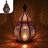Gadgy ® Farol Arabe (36 cm) l para Velas y Luces eléctricas l Interior y Exterior Decoración l Resistente al Viento l Estilo marroquí-árabe/Indio-Oriental l Hecho a Mano