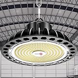 Öuesen Campana LED Industrial UFO 150W Lámpara Industrial 21000LM UFO LED Iluminación Comercial Impermeable IP65 Lámpara de Alta Bahía para Almacén Garaje Fábrica Taller Gimnasio Sótano Blanca Fría