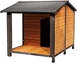 YXGLL Casetas para Perros para Exteriores de Madera Maciza, caseta Impermeable de fácil Limpieza para Perros pequeños y medianos (L)