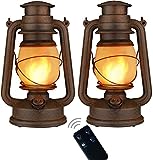 Farolillos Exterior LED Pilas, Luz Para Jardín, Retro Vintage Linternas Decorativas, Iluminacion sin Cables, 2 Modos de Luz, Impermeable Portátil Luces de Camping, para Fiesta/Boda/Jardín/Casa/Lawn