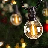 Avoalre Guirnalda Luces Exterior LED 12M 30+3 Bombillas G45 Guirnalda Luminosas Exterior IP65 Impermeable para Exterior Interior, Fiestas, Bodas, Patios, Jardines, Pérgolas, Blanco Cálido