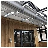 XJJUN Cubierta De Sombra Extensible, Tela Transpirable Resistente Al Desgarro 90% Estructura Ondulada Resistente A Los Rayos UV, para Pérgola De Jardín Y Patio (Color : Gray, Size : 1.2x8m)