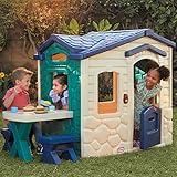 little tikes Casita Picnic en el Jardín-Juego para Exteriores-20 Accesorios, Timbre Interactivo con Efectos de Sonido-Estimula la Imaginación-para Niños de 18 Meses a 5 Años-Color Nuevo (174117E3)