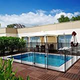 Valla de Seguridad para Piscina (Tramo 5 Metros, Malla Negra Poste Negro)