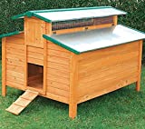FINCA CASAREJO Gallinero Grande para Exterior - Capacidad para 8-12 gallinas - Gallinero Calgary de Madera con Cuatro ponederos - 158 x 140 x 116 cm