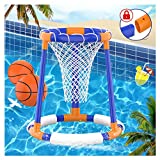 FOSUBOO Pool Basketball Hoop, Canasta Piscina Hinchable, Juego Porterias Waterpolo, Flotante Canasta Juguetes Piscina Juegos Piscina,Juguetes Piscina NiГ±os